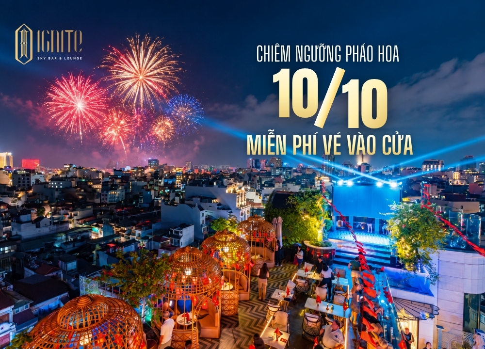 HANOI LIBERATION DAY FIREWORKS AT IGNITE SKY BAR